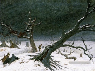 romantique romantisme Tableau Peinture - neige Paysage 1812 romantique Caspar David Friedrich